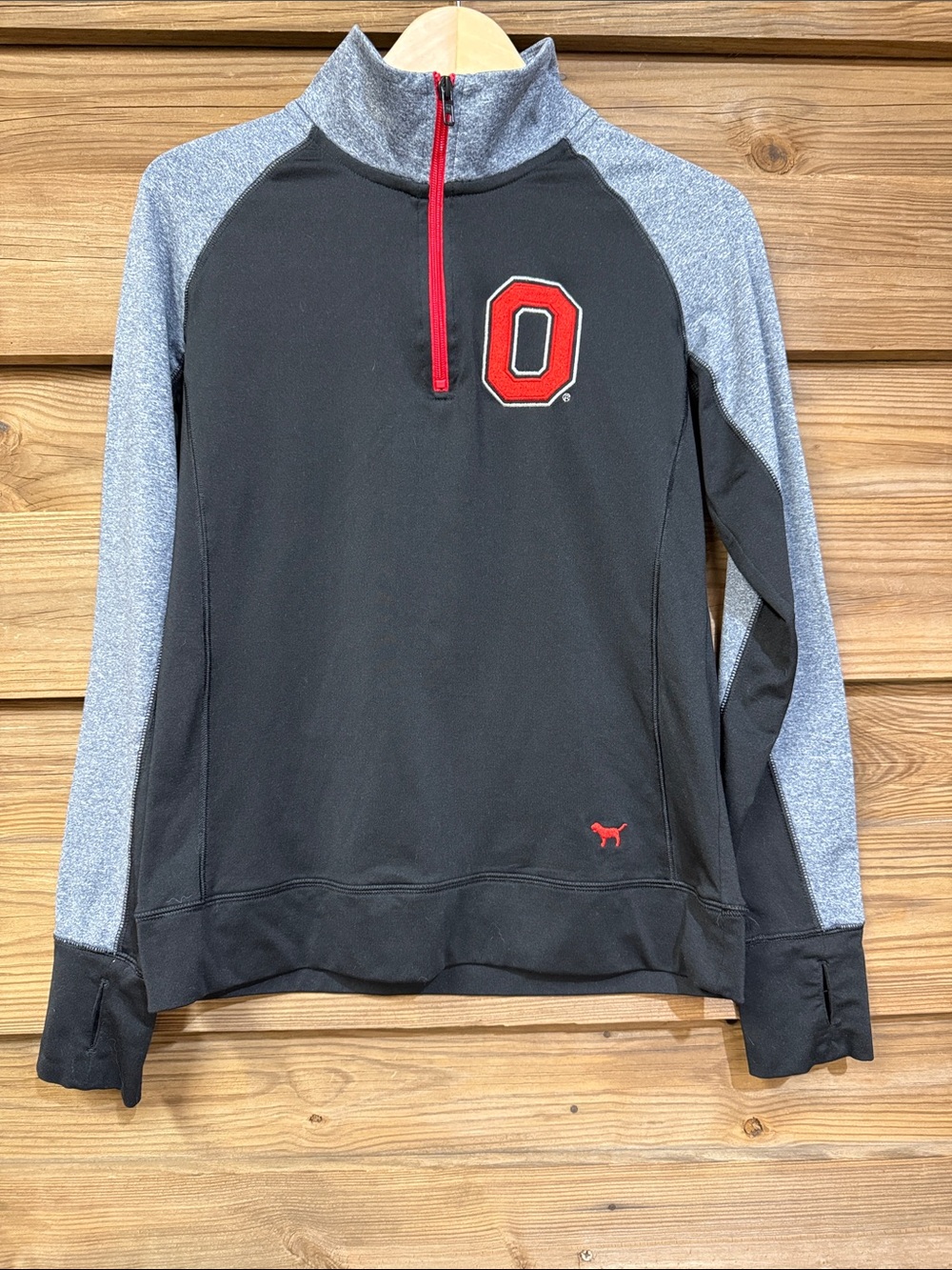 Pink Victoria Secret Ohio State Quarter-Zip Pullover